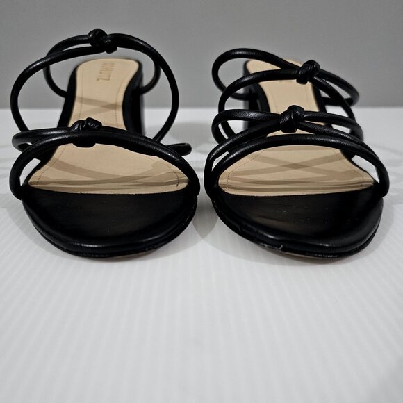 NEW Schutz Princey Strappy Sandal Knotted Heel Black Leather Size 9 - Picture 6 of 12